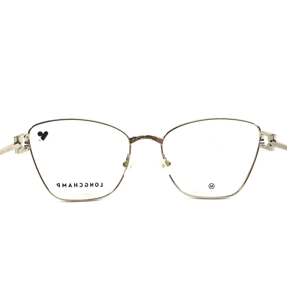 Longchamp Eyeglasses Frames LO2162 712 Light Gold Azure Blue Wire Rim 54-18-140